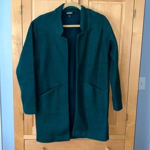 EUC Express Emerald Green Overcoat - size small